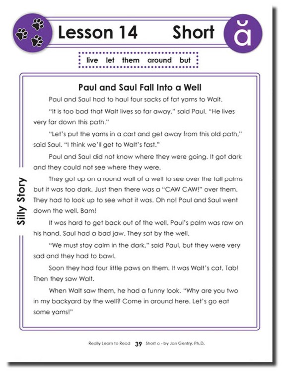 Really Learn to Read - Short a Activity Workbook