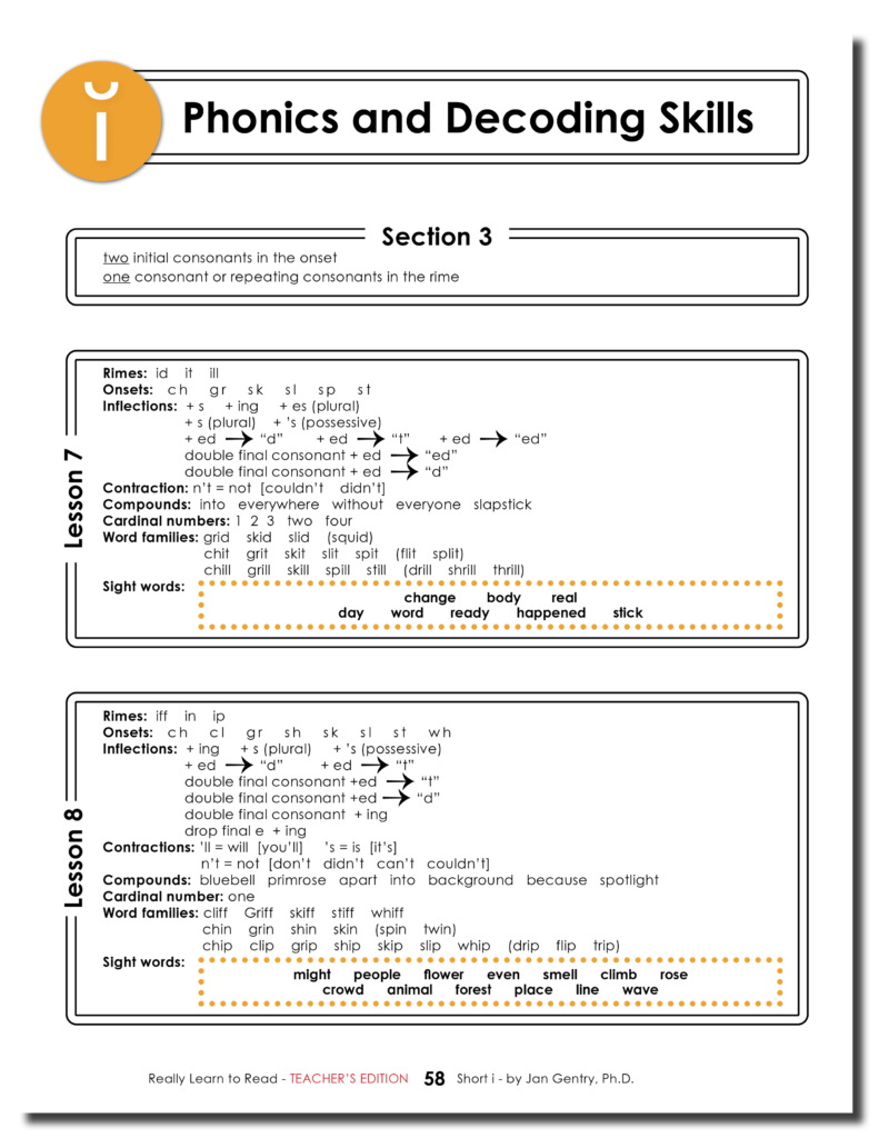 Really Learn to Read - Short i Reading Activity - Teacher's Edition