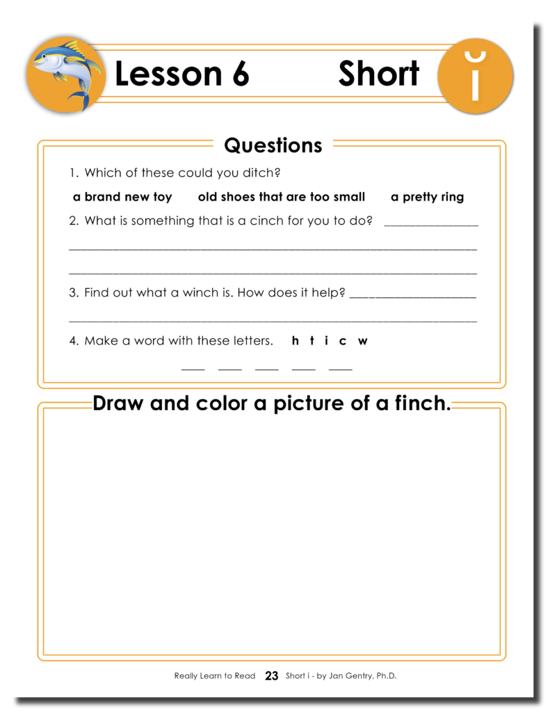 Really Learn to Read - Short i Reading Activity Workbook