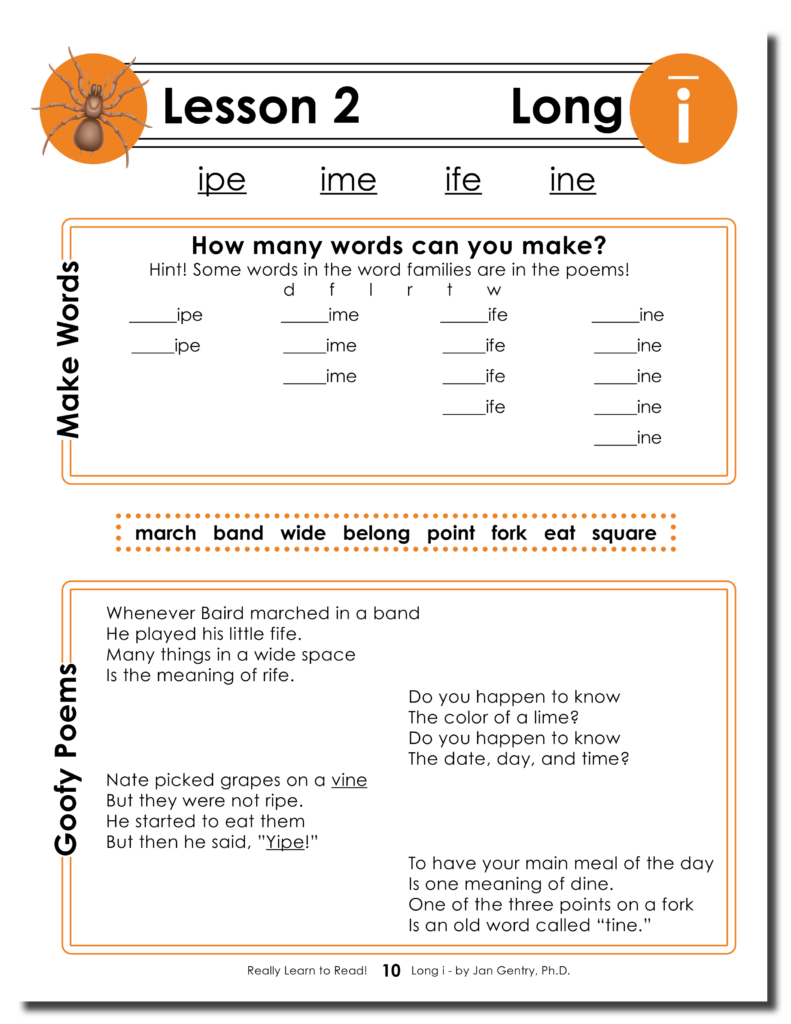 Really Learn to Read - Long i Reading Activity Workbook 