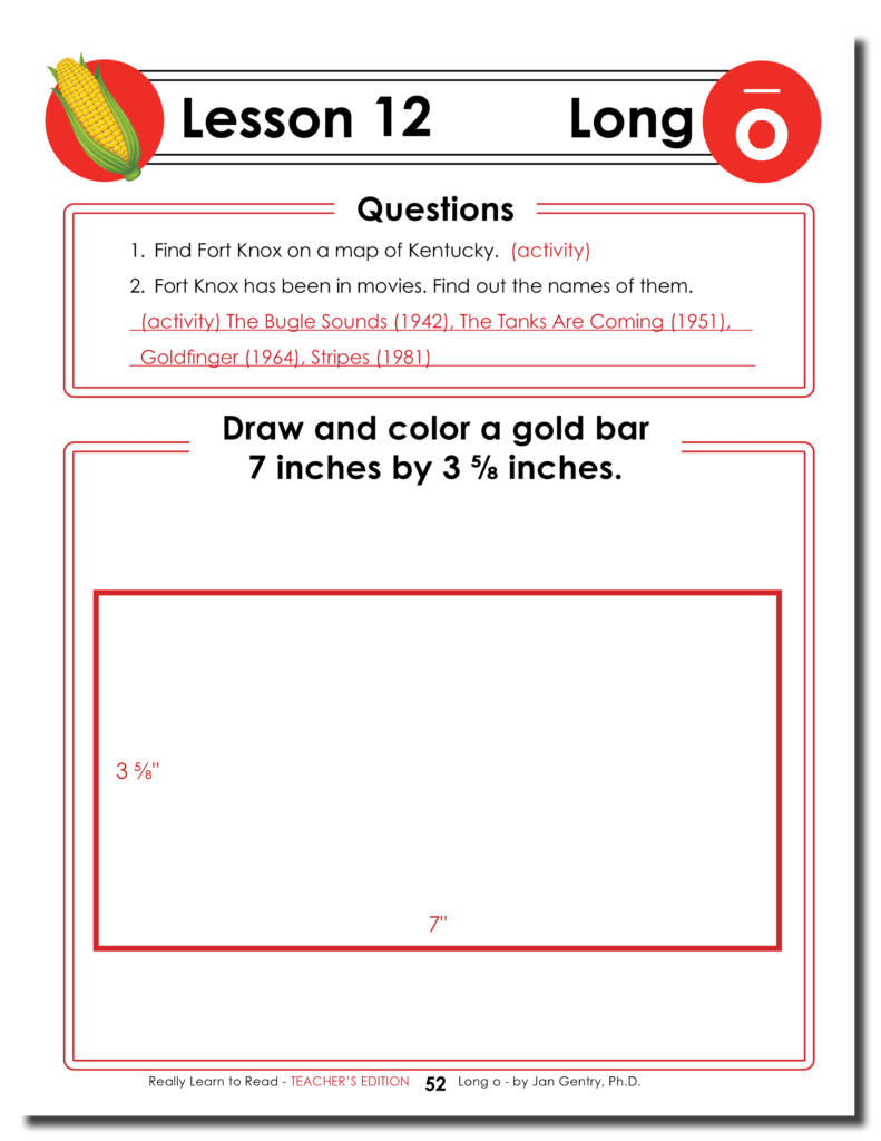 Really Learn to Read - Long o Reading Activity Workbook - Teacher's Edition