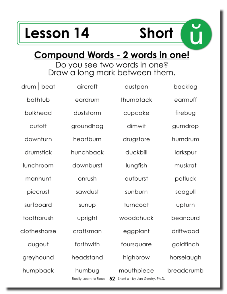 Really Learn to Read - Short u Reading Activity Workbook